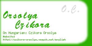 orsolya czikora business card